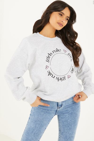 Grey Girls Rule Sweatshirt